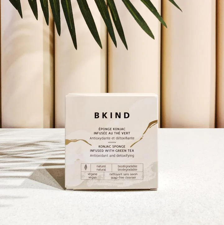 Konjac Facial Sponge - Green Tea  by BKind at Petit Vour