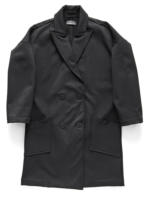 Abel Herringbone Raw Edge Fleece Trench - Medium  by Lanston at Petit Vour